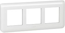 Рамка горизонтальная Legrand Mosaic 3-м. 6 мод. белый картинка
